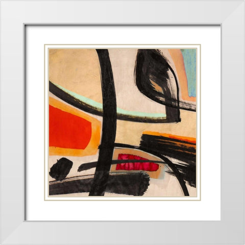 In the Sun I White Modern Wood Framed Art Print with Double Matting by Perelli, Teo Vals