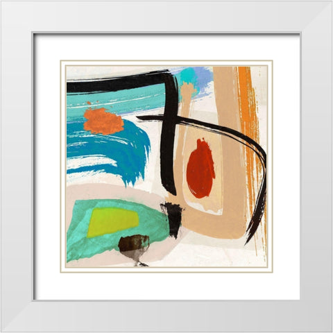 Aventure II White Modern Wood Framed Art Print with Double Matting by Teo, Vals Perelli