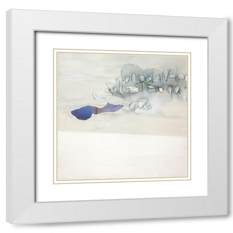 Continuum II White Modern Wood Framed Art Print with Double Matting by Teruzzi, Vittorio