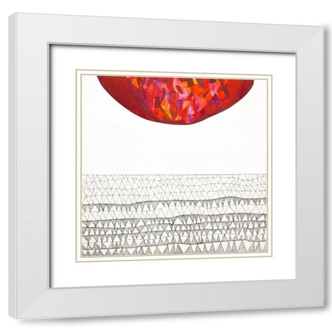 Ipotesi di paesaggio III White Modern Wood Framed Art Print with Double Matting by Teruzzi, Vittorio
