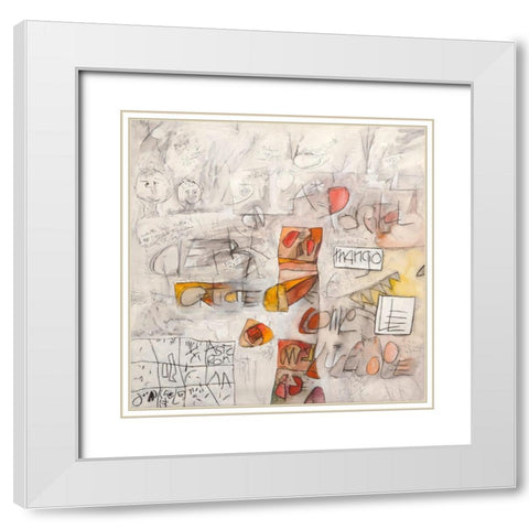 Come le lucciole White Modern Wood Framed Art Print with Double Matting by Teruzzi, Vittorio