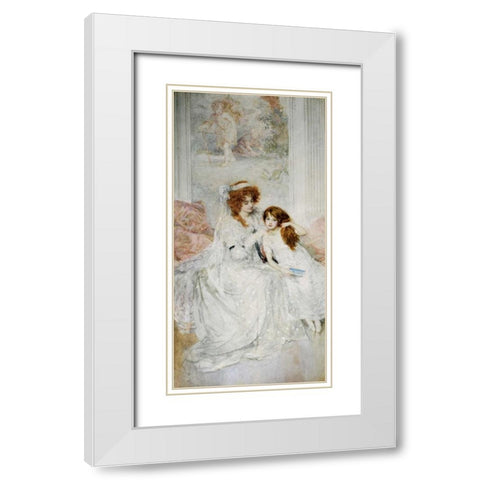 Tender Loving Care White Modern Wood Framed Art Print with Double Matting by Gow, Mary Louise