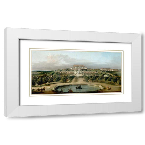 Gardenview of the Kaisers Summer Palace White Modern Wood Framed Art Print with Double Matting by Bellotto, Bernardo
