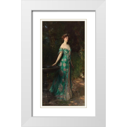 Portrait of the Duchess of Sutherland White Modern Wood Framed Art Print with Double Matting by Sargent, John Singer