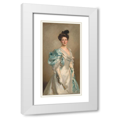 Mary Crowninshield Endicott Chamberlain White Modern Wood Framed Art Print with Double Matting by Sargent, John Singer