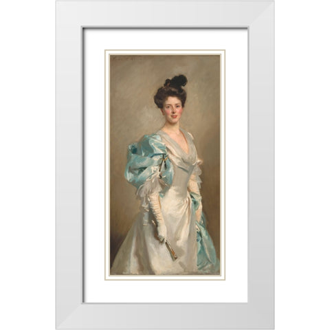 Mary Crowninshield Endicott Chamberlain White Modern Wood Framed Art Print with Double Matting by Sargent, John Singer