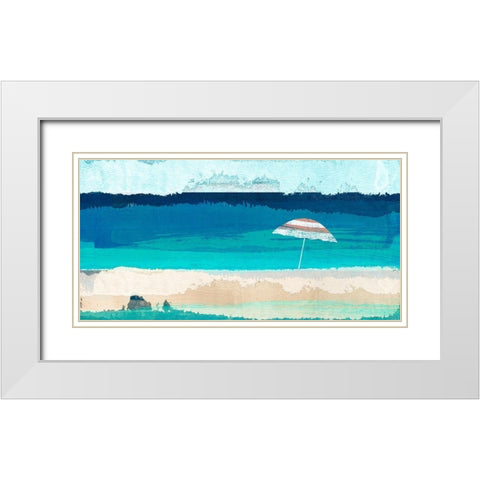 Tropical Breeze White Modern Wood Framed Art Print with Double Matting by Alex, Blanco