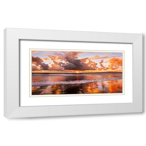 Riflessi del mattino White Modern Wood Framed Art Print with Double Matting by Galasso, Adriano