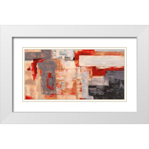 Bronze Flame White Modern Wood Framed Art Print with Double Matting by Aprile, Alessio