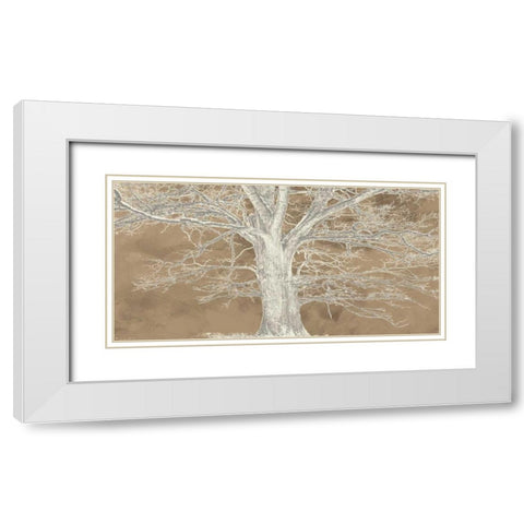 White Oak White Modern Wood Framed Art Print with Double Matting by Aprile, Alessio