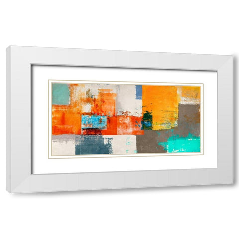 Barcelona White Modern Wood Framed Art Print with Double Matting by Aprile, Alessio