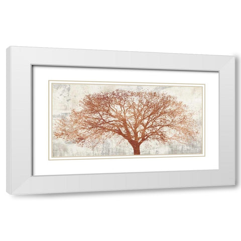Tree of Bronze White Modern Wood Framed Art Print with Double Matting by Aprile, Alessio