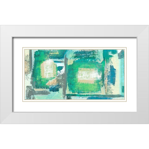 Crystalline White Modern Wood Framed Art Print with Double Matting by Alessio, Aprile