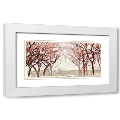 Rusty Trees White Modern Wood Framed Art Print with Double Matting by Alessio, Aprile