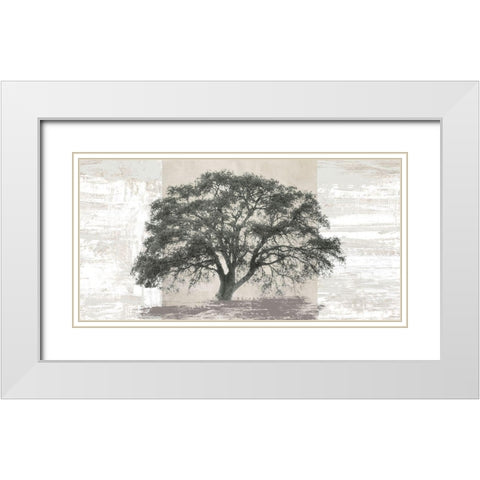 Ash Tree Panel White Modern Wood Framed Art Print with Double Matting by Aprile, Alessio