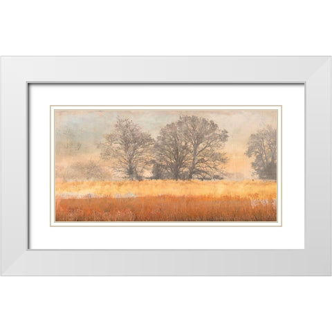 Trees in the Mist White Modern Wood Framed Art Print with Double Matting by Aprile, Alessio