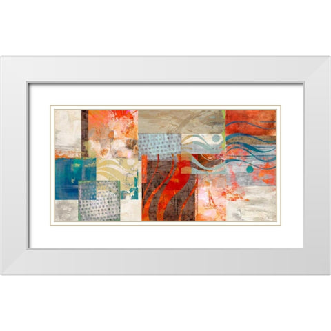 Summertime White Modern Wood Framed Art Print with Double Matting by King, Amber