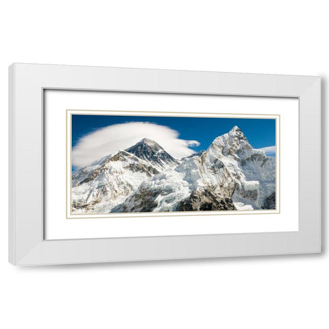 Mount Everest White Modern Wood Framed Art Print with Double Matting by Anonymous