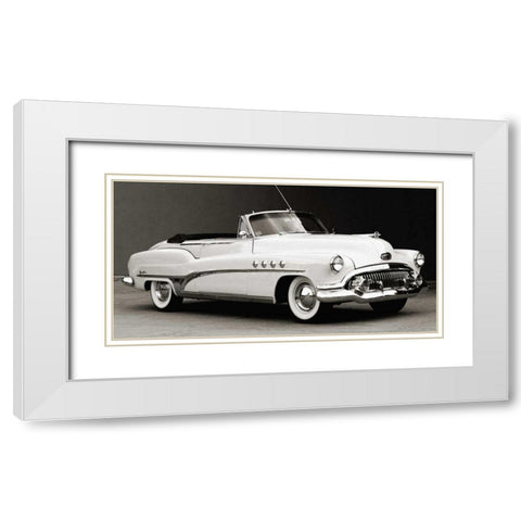 Buick Roadmaster Convertible White Modern Wood Framed Art Print with Double Matting by Gasoline Images