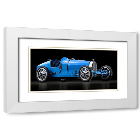Bugatti 35 White Modern Wood Framed Art Print with Double Matting by Gasoline Images