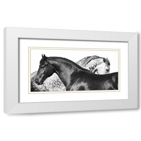 Lovers White Modern Wood Framed Art Print with Double Matting by Pangea Images
