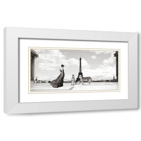 Trocadero View White Modern Wood Framed Art Print with Double Matting by Lauren, Julian