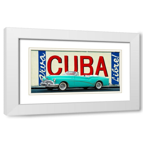 Cuba Libre, Havana White Modern Wood Framed Art Print with Double Matting by Gasoline Images