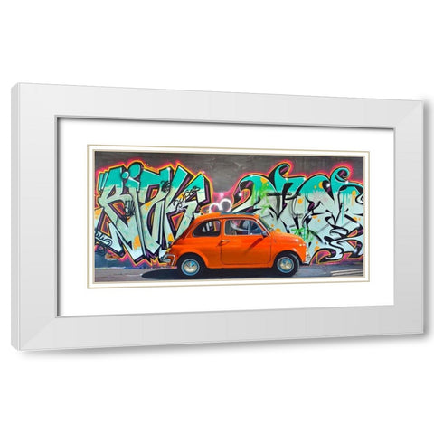 Iconic street art II White Modern Wood Framed Art Print with Double Matting by Gasoline Images