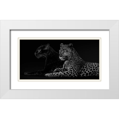 Brotherhood White Modern Wood Framed Art Print with Double Matting by Lauren, Julian