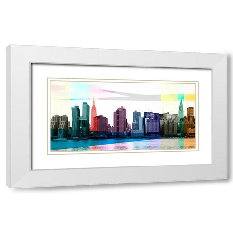 Heart of a City White Modern Wood Framed Art Print with Double Matting by Big City Photos
