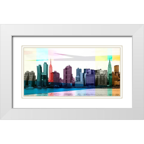 Heart of a City White Modern Wood Framed Art Print with Double Matting by Big City Photos