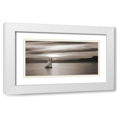 Set Sails (detail) White Modern Wood Framed Art Print with Double Matting by Pangea Images