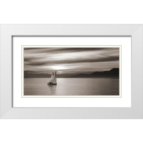 Set Sails (detail) White Modern Wood Framed Art Print with Double Matting by Pangea Images