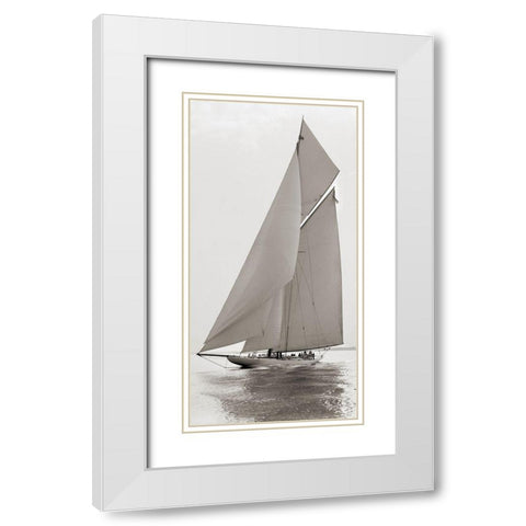 Reliance White Modern Wood Framed Art Print with Double Matting by Anonymous