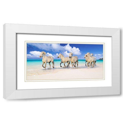 Band of Brothers- Lanikai Beach- Hawaii White Modern Wood Framed Art Print with Double Matting by Pangea Images