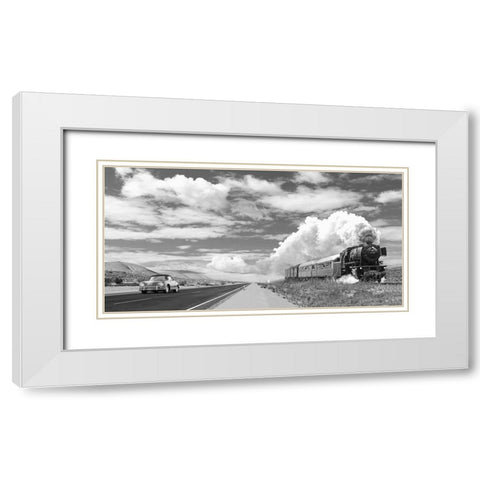 Interstate 59 - detail White Modern Wood Framed Art Print with Double Matting by Gasoline Images