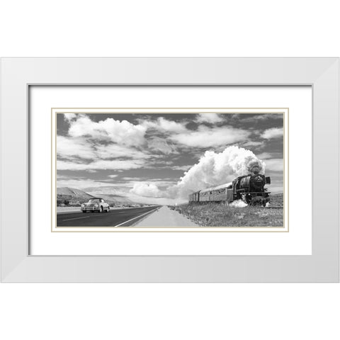 Interstate 59 - detail White Modern Wood Framed Art Print with Double Matting by Gasoline Images