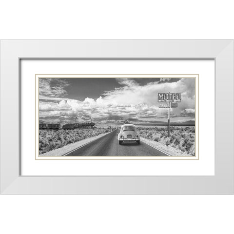 Wandering in the USA White Modern Wood Framed Art Print with Double Matting by Gasoline Images
