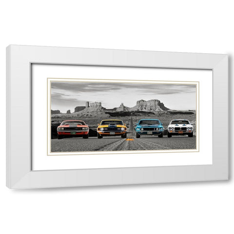American Bullets - BW White Modern Wood Framed Art Print with Double Matting by Gasoline Images
