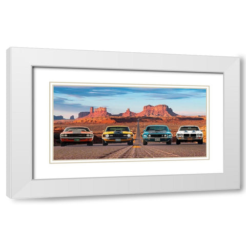 American Bullets White Modern Wood Framed Art Print with Double Matting by Gasoline Images