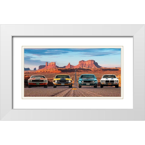 American Bullets White Modern Wood Framed Art Print with Double Matting by Gasoline Images