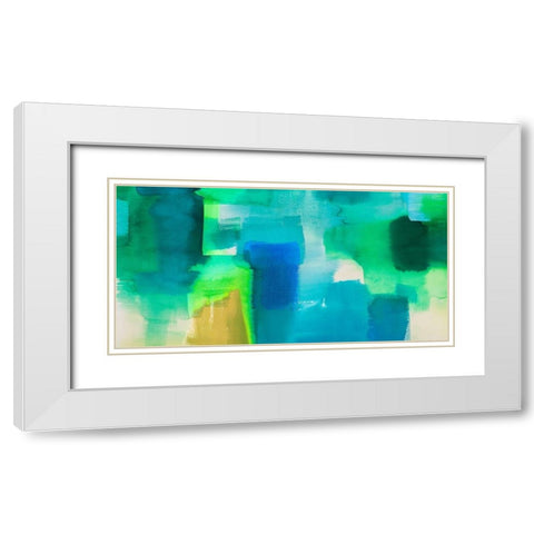 Colors of Water White Modern Wood Framed Art Print with Double Matting by Asia, Rivieri
