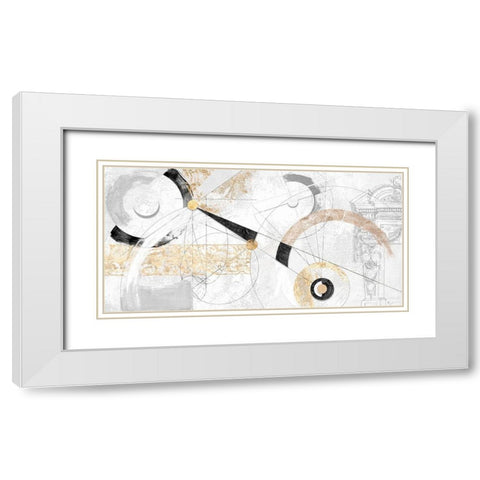Nero e Oro White Modern Wood Framed Art Print with Double Matting by Armenti, Arturo