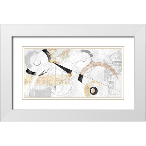Nero e Oro White Modern Wood Framed Art Print with Double Matting by Armenti, Arturo