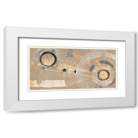 Orbita solare White Modern Wood Framed Art Print with Double Matting by Armenti, Arturo