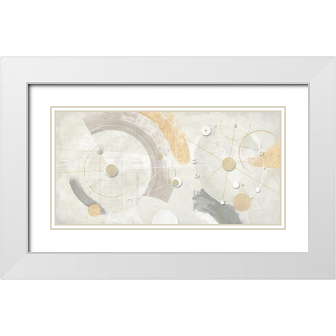 Orbite gemelle White Modern Wood Framed Art Print with Double Matting by Armenti, Arturo