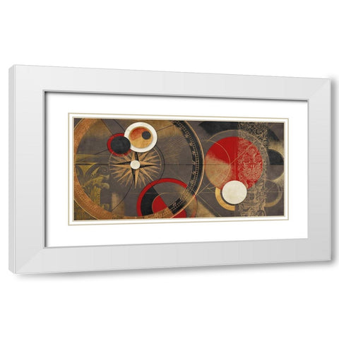 Orbite Spaziali - Rosso White Modern Wood Framed Art Print with Double Matting by Armenti, Arturo