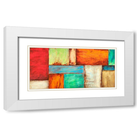 Colors of the Desert White Modern Wood Framed Art Print with Double Matting by Munson, Anne