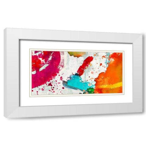 Eptafluo White Modern Wood Framed Art Print with Double Matting by Anne, Munson