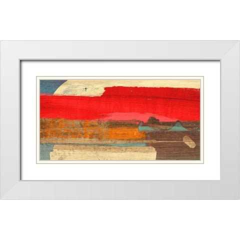 Moon Rising from the Crimson Sky White Modern Wood Framed Art Print with Double Matting by Leonardo, Bacci